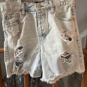 Women's Aéropostale Light Blue Distressed Jean Shorts Size 6